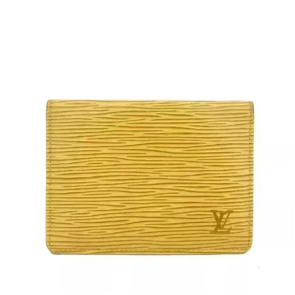 Louis Vuitton Accessories - Louis Vuitton Epi Porte 2 Cartes Vertical Leather Pass Card Case